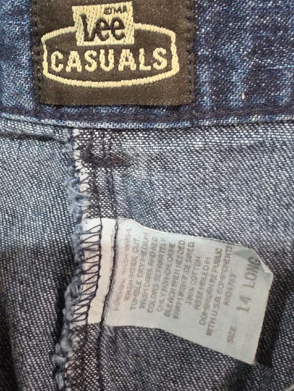 Vintage 90s Lee Casuals Dark Wash Denim Maxi Skirt - Size 14 - Picture 10 of 11